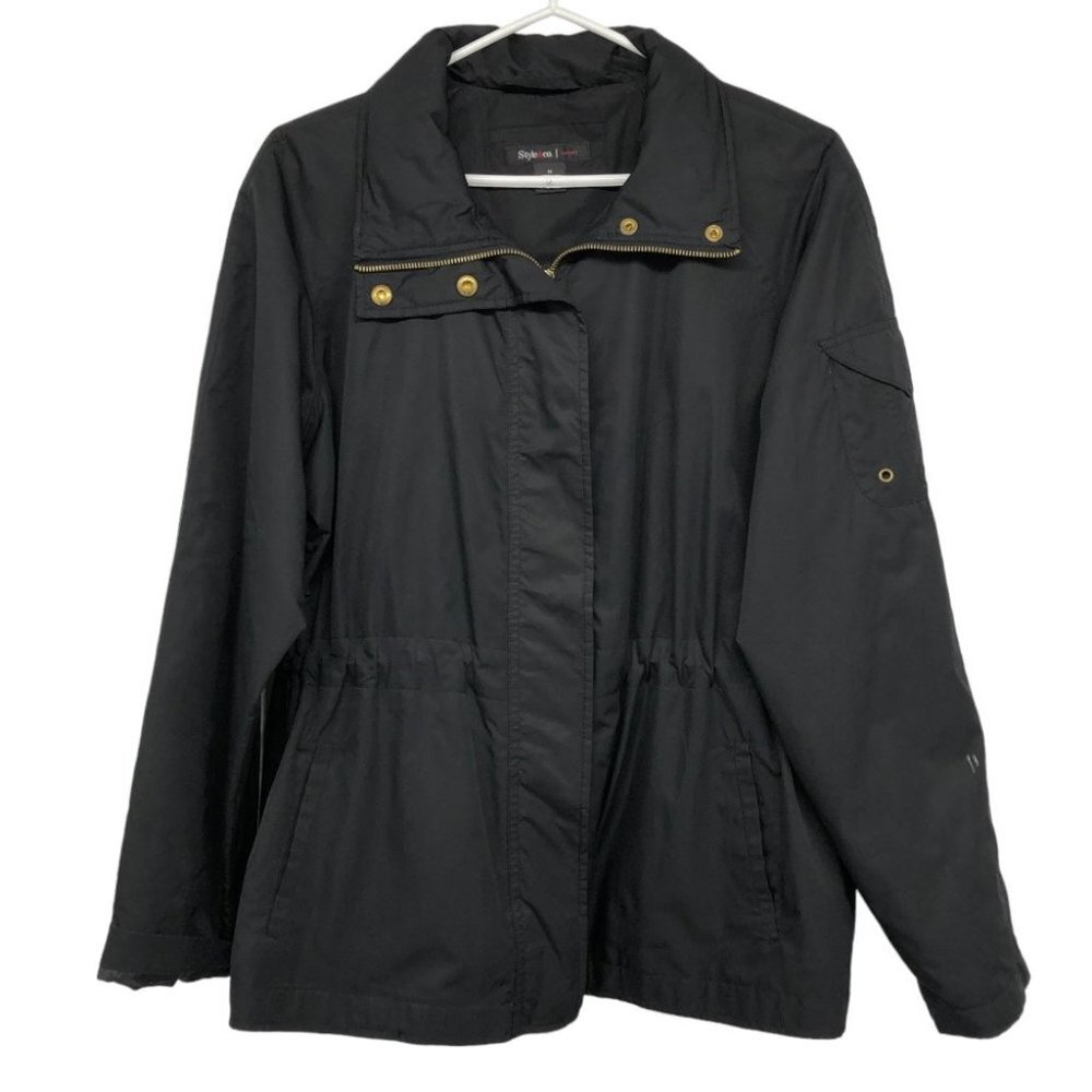 Style & Co Black Basic Short Jacket size M
